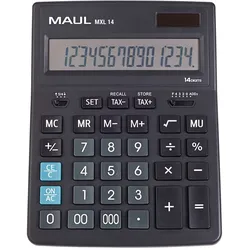 MAUL Tischrechner MXL 14 Solar Batterie 1-zeilig, 14 Ziffern schwarz
