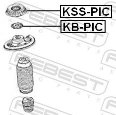 Febest Federbeinstützlager Kss-Pic Vorderachse Für Hyundai