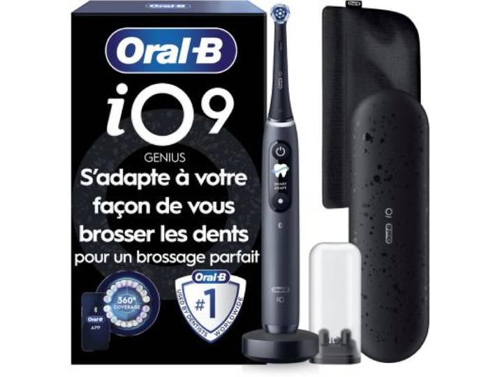 Oral-B - Brosse À Dents Électrique Io9 Series Black Onyx Luxe Edition