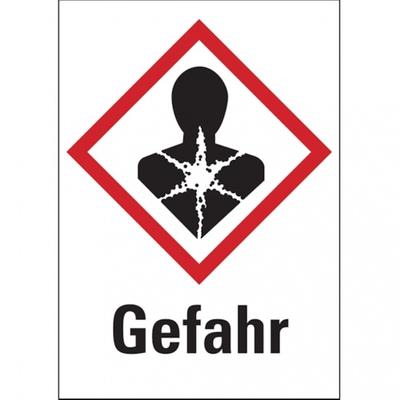 König Werbeanlagen Dreifke® Gefahrstoffetiketten - Gesundheitsgefahr (GHS08) S - 20x29 mm Folie selbstklebend