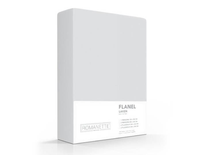 Romanette Romanette flanel laken zilver 200x260