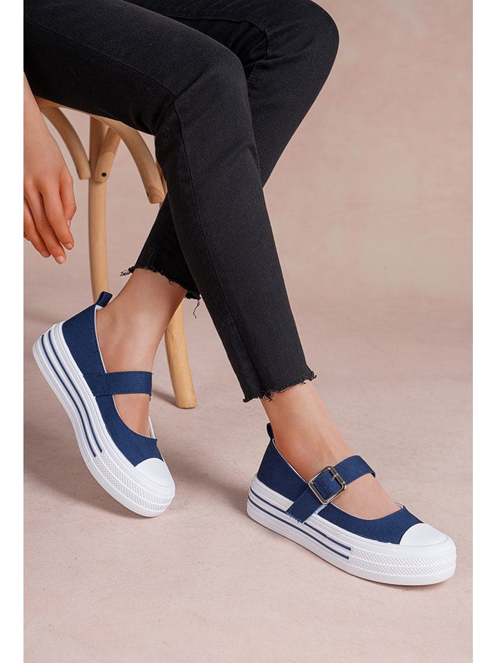 Foreverfolie Ballerinas in Dunkelblau - 36