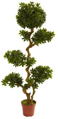 Nearly Natural Pittispourm 5-foot UV Resistant Tree (Indoor/Outdoor) - Green
