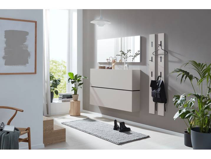 Ensemble de vestiaires 3 pièces 170 x 170 x 22cm Gris/Cachemire