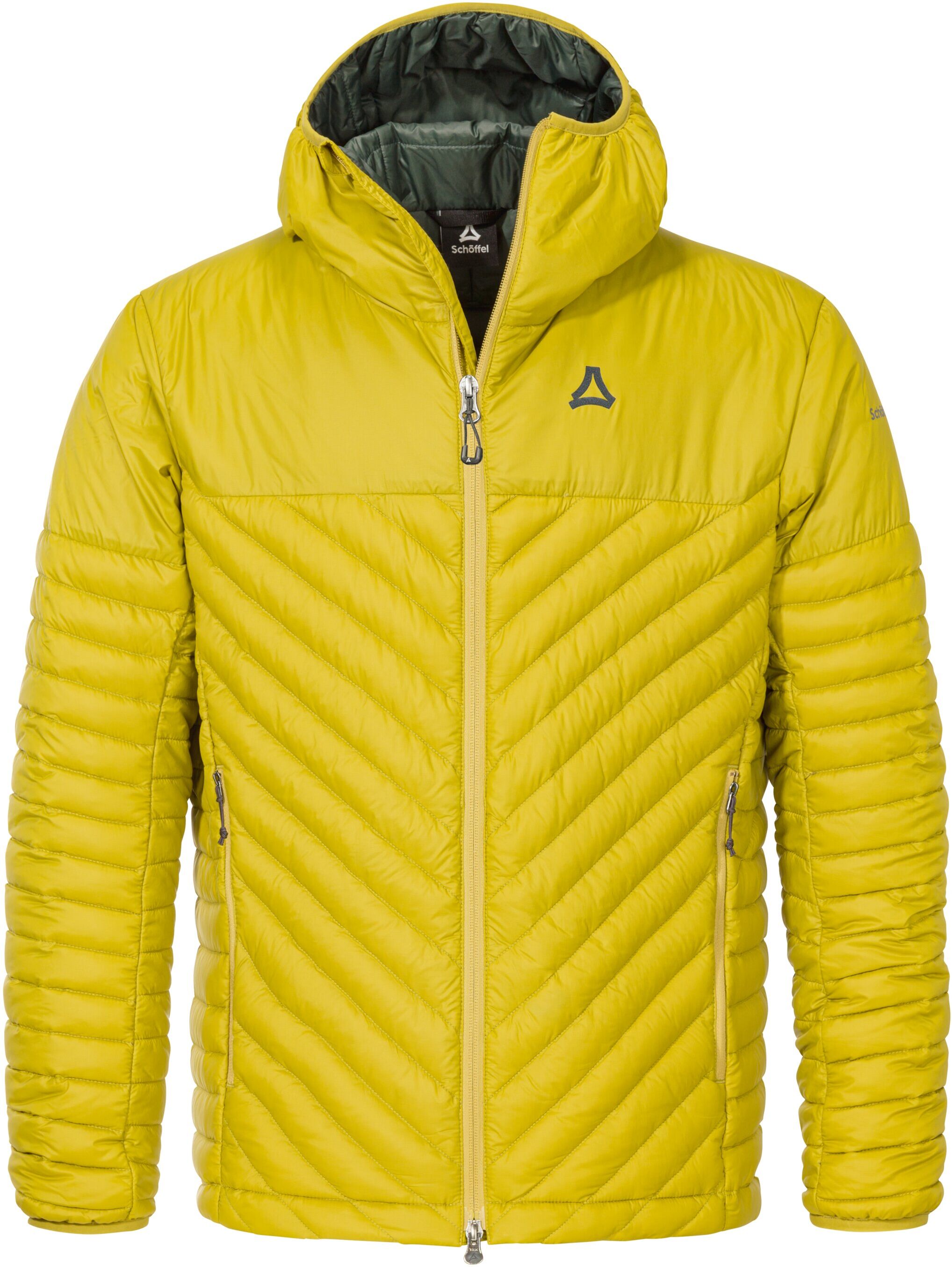 Daunenjacke SCHÖFFEL "Down Jacket Style Cascata MNS", Herren, Gr. 56, gelb, Obermaterial: 100% Nylon. Futter: 100% Nylon. Wattierung: 90% Daunen, 10% Federn, Jacken Daunenjacke, für Trekking und Wandern geeignet, 90/10 Daunenfüllung, aus Nylon gelb 56