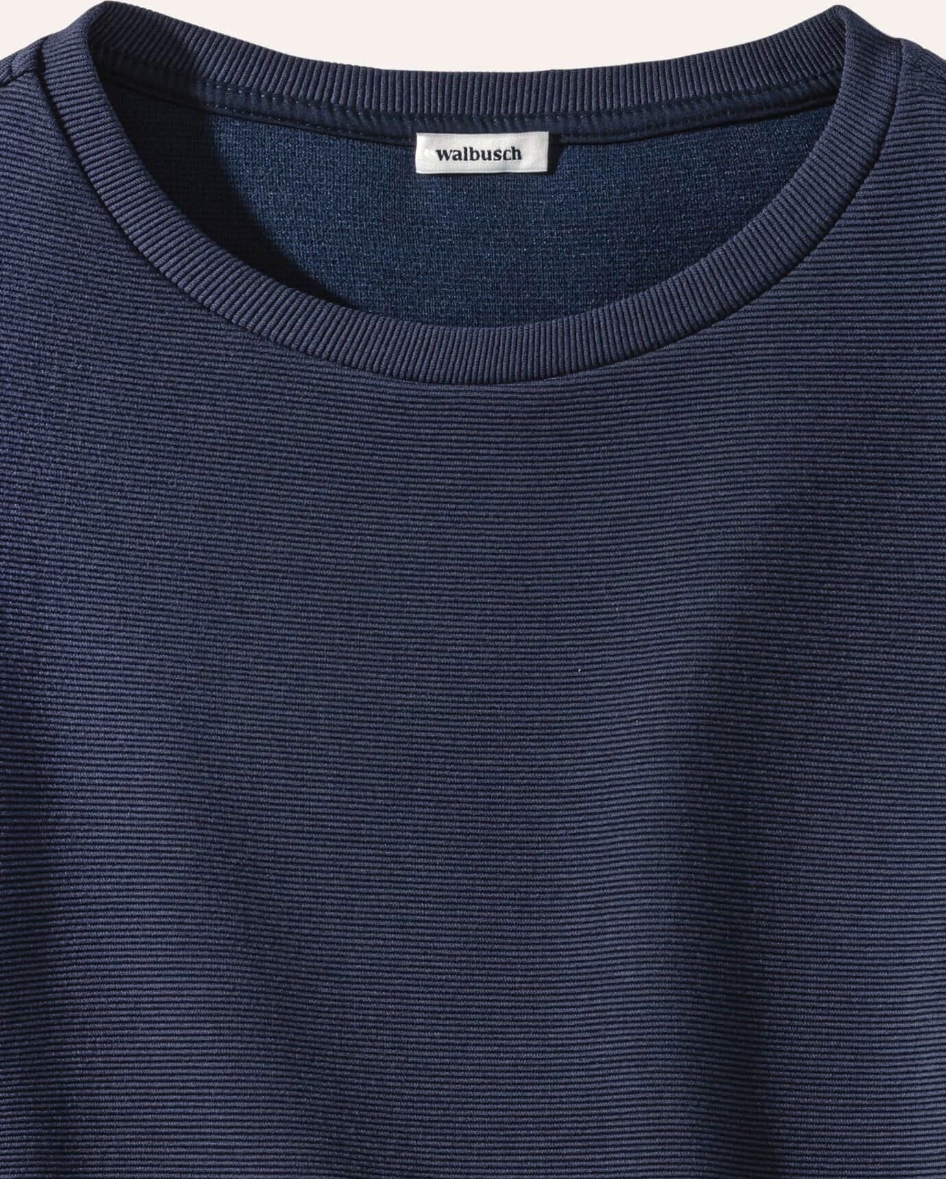 Walbusch Ottoman Shirt, normale Größen, Farbe Blau, 38, elastische Ottoman-Struktur weicher Viskosemix Damen