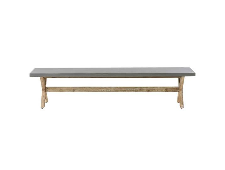 GARTENBANK Faserzement/Akazienholz grau/heller Holzfarbton 200 cm Olbia