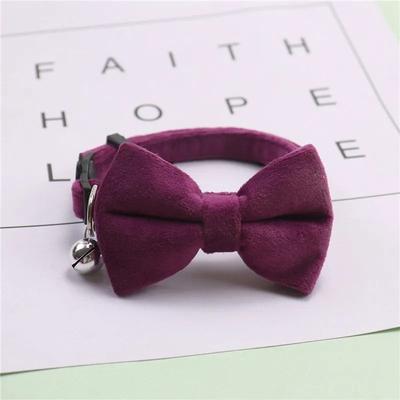Uplifted Finds Dapper Velvet Bowtie Safety Collar purple