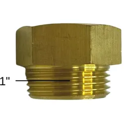 Muffennippel AG/IG 1 Zoll Flachdichtend Messing Solarindustrie Heizungstechnik