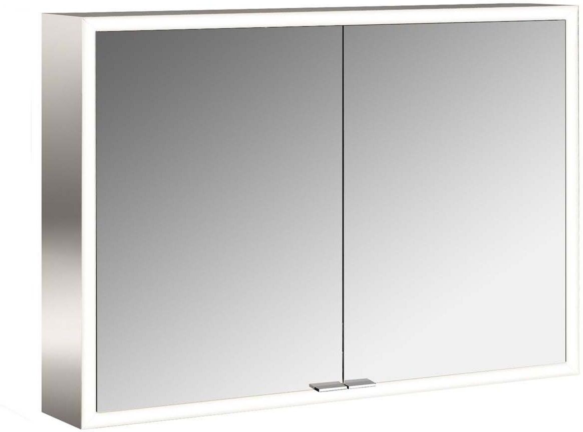 Emco Asis Prime armoire de toilette éclairée en saillie 949705083 1000x700mm, 2 portes, paroi arrière Miroir