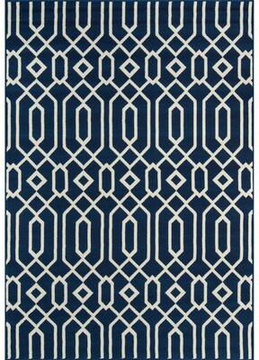 Momeni Baja Links Geometric Trellis Outdoor Area Rug.