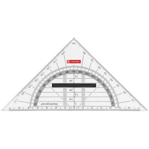 Brunnen Geodreieck 104975990, Colour Code, onyx, 16 cm Hypotenuse, mit Griff, bruchsicher