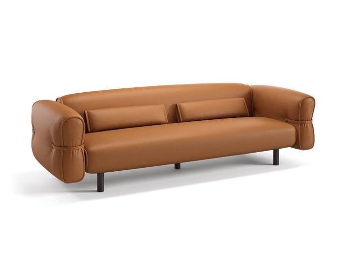 Leder Design Sofa BRIANO 3-Sitzer Designersofa Luxus Couch Italienisch