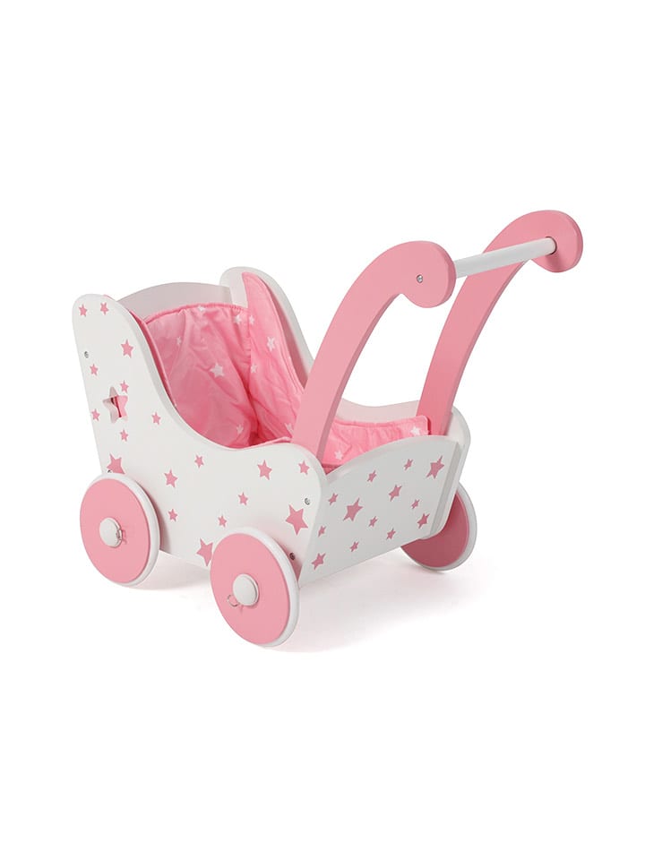 Bayer CHIC 2000 Holz-Puppenwagen in Weiß/ Rosa - ab 3 Jahren - onesize