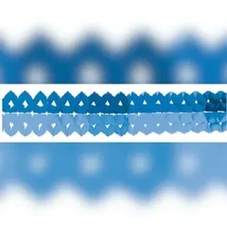 2 Mini Girlanden aus Papier hellblau blau