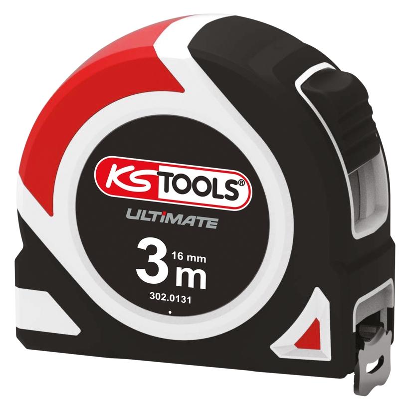 KS Tools ULTIMATE-Massband aus zwei Materialien, 3 x 16 mm (3 m) (302.0131)