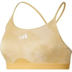 ADIDAS Damen BH Aeroreact Training Essentials Light Support Tie-Dye Flower-Print, Größe XS/AB in Braun Braun