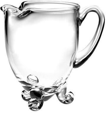 Majestic Gifts Clear European Glass Footed Pitcher with Handle
