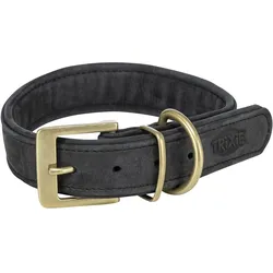 Trixie Pure collar, leather, XS–S: 27–34 cm/25 mm, black (Hund), Halsband + Leine