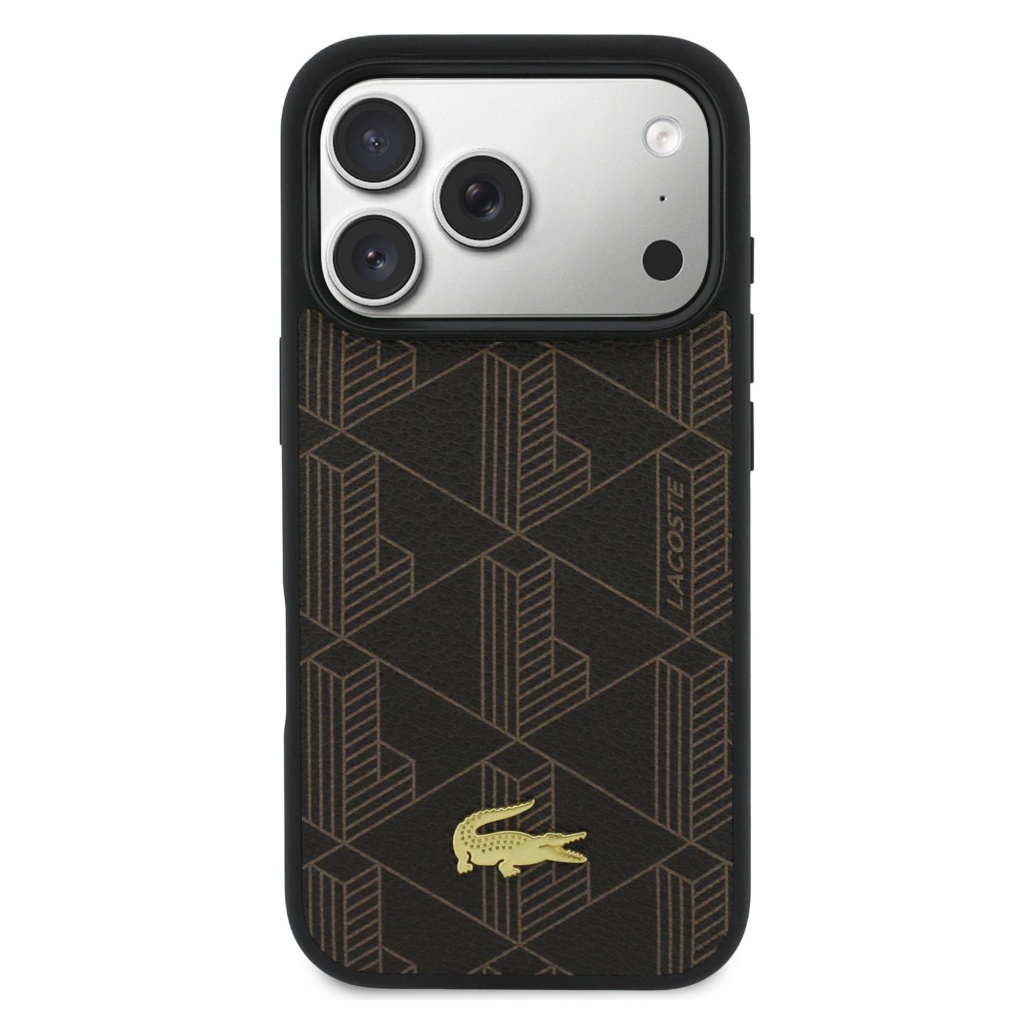 Lacoste Case + Wallet Set PVC Blend MagSafe for iPhone 17 Pro brown (Apple iPhone 17 Pro) (LCHMBWP17LPBSMW)
