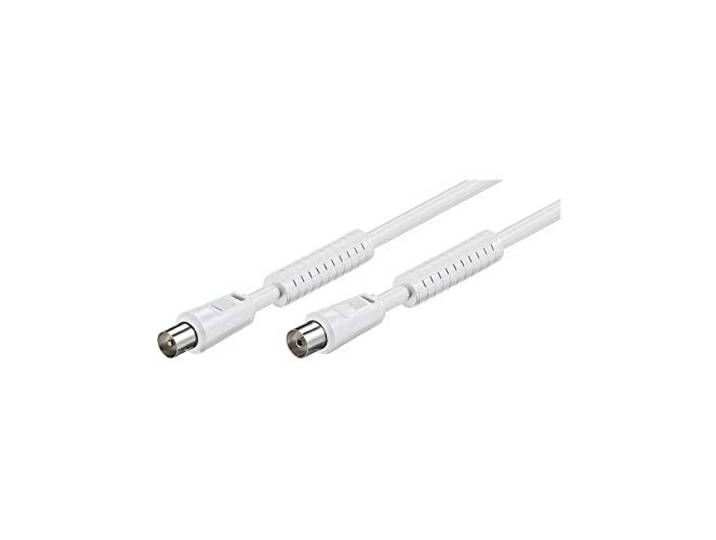 Goobay 50726 antennekabel met ferriet (80 dB), 2x afgeschermd, coax-stekker > coax-bus (volledig afgeschermd)