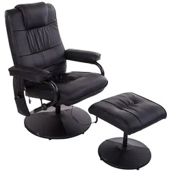 HOMCOM Massagesessel Relaxsessel Fernsehsessel TV Sessel Schwarz 77 x 84 x 95 cm