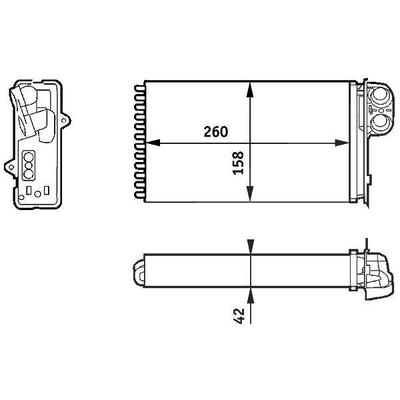 Mahle Wärmetauscher, Innenraumheizung [Hersteller-Nr. AH162000S] für Renault