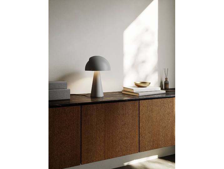 Tischleuchte Align Ø 22cm Grau/Grau Stahl, lackiert E27