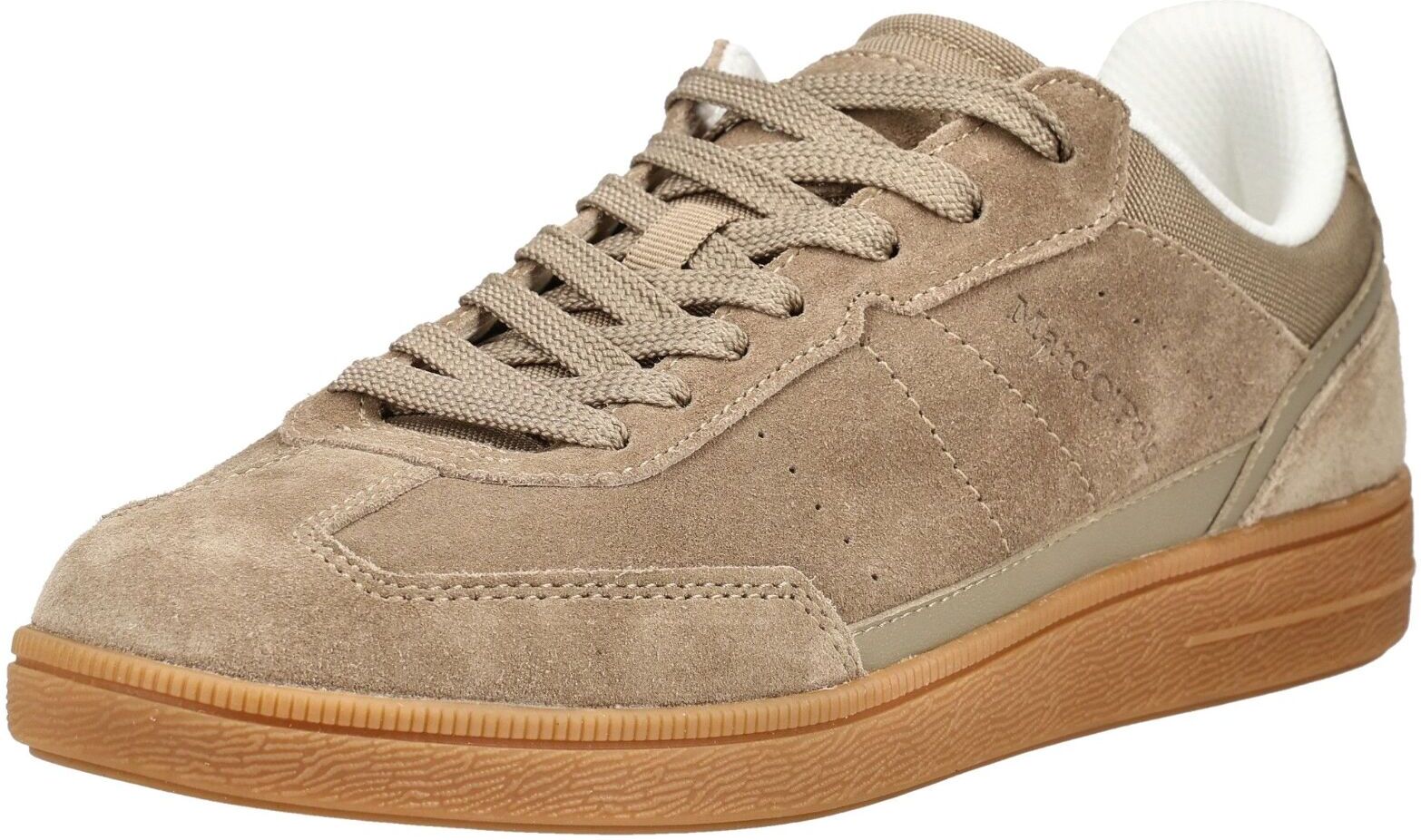 Sneaker MARC O'POLO "Marc O'Polo Sneaker Leder", Herren, Gr. 43, Leder, beige (grau), Schuhe Sneaker