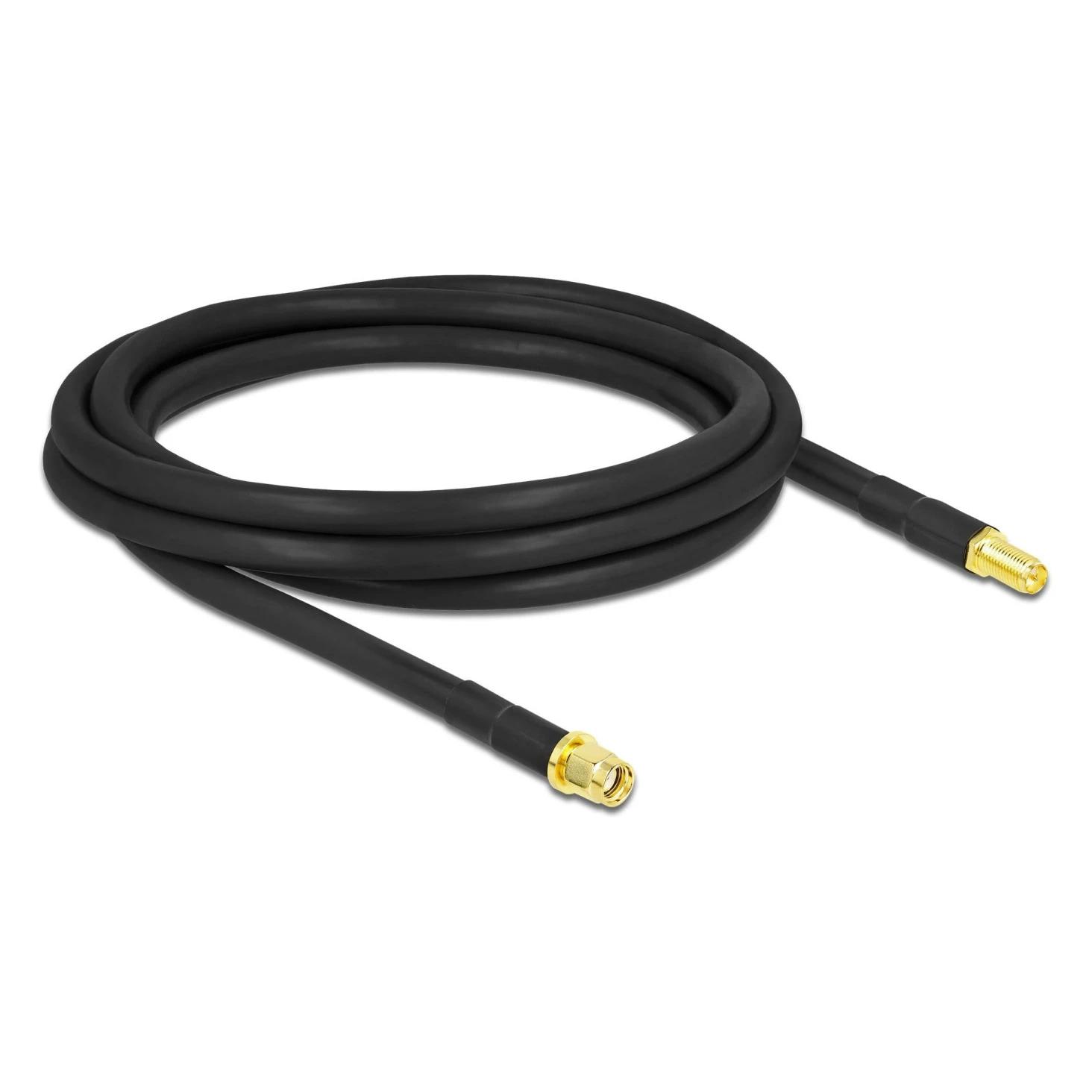 Delock Antennenkabel LMR/CFD300 RP-SMA zu RP-SMA, 2 m (90464)