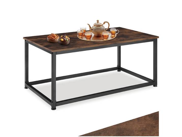 Table d’appoint Lynch 100x55x45,5cm - Bois foncé industriel, rustique