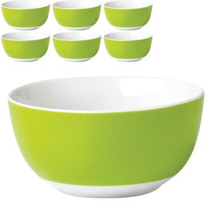 Van-Well Müslischale Vario, Porzellan, grün, 14cm, Set, 6 Stück