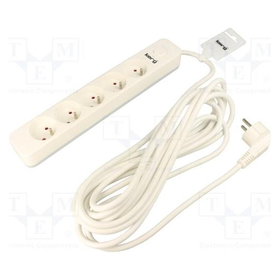 HSK Kerg M02402 5 Steckdosen mit Erdung - 1 5m Steckdosenleiste mit 3x1 5mm2 Kabel 16A (1.50 m, CEE 7/4) (M02402)