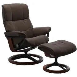 Stressless Sessel mit Hocker Mayfair Signature Leder Braun Batick Brown L (Large)