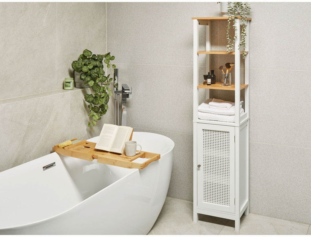 ClassicLiving Abygaelle Bathroom Cabinet Satin 160cm H X 40cm W X 30cm D