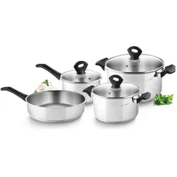Lamart Komplet garnków Perfect 7el. LT1110, Pfannenset + Topfset, Silber