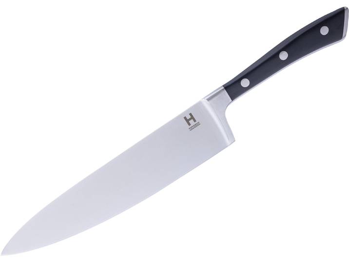 Allzweckmesser HENSSLERS HENSSLERS Küchenmesser , braun (silberfarben, braun), Klingenlänge 20cm, Edelstahl, Kochmesser, Allzweckmesser, Klingenlänge ca. 20 cm, ergonomischer ABS-Griff