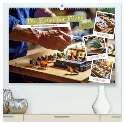 Die Kunst der Fliege (hochwertiger Premium Wandkalender 2027 DIN A2 quer), Kunstdruck in Hochglanz