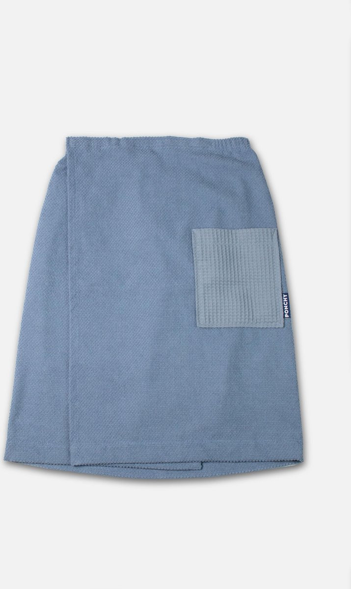 Ponchy Azul Oceano Luxe Sauna Handdoek Sauna Kilt voor Heren