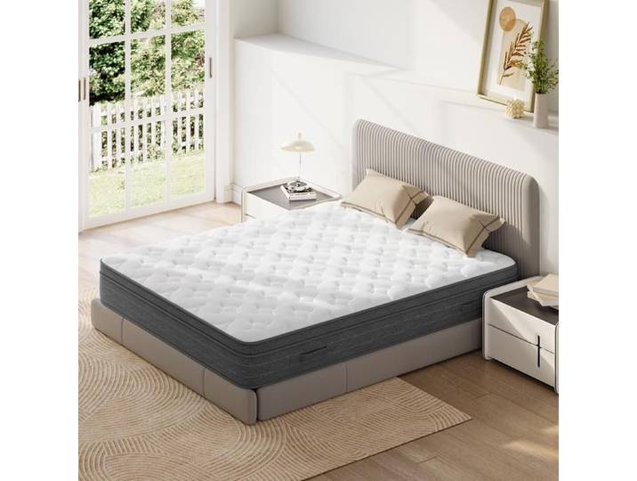 Matelas 140x200x25cm Matelas en Mousse à Mémoire de Forme Fermeté Moyenne 7 Zones de Confort Soutien Parfait Confortable et