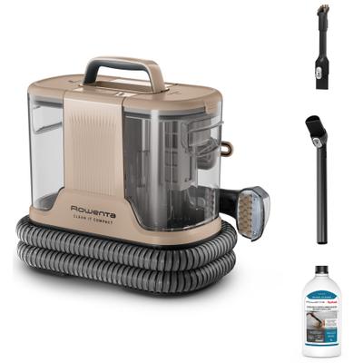 ROWENTA Teppichreinigungsgerät "Clean it, tragbarer Fleckenentferner, austauschbare Reinigungsköpfe", schwarz, zimt, B:25cm H:32,9cm T:34cm, Mehrzwecksauger, kompakt und leicht, beseitigt schnell und effizient Flecken, IN3010