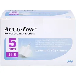 Accu-Fine Sterile Nadeln für Insulinpens 5 Mm 100 ST