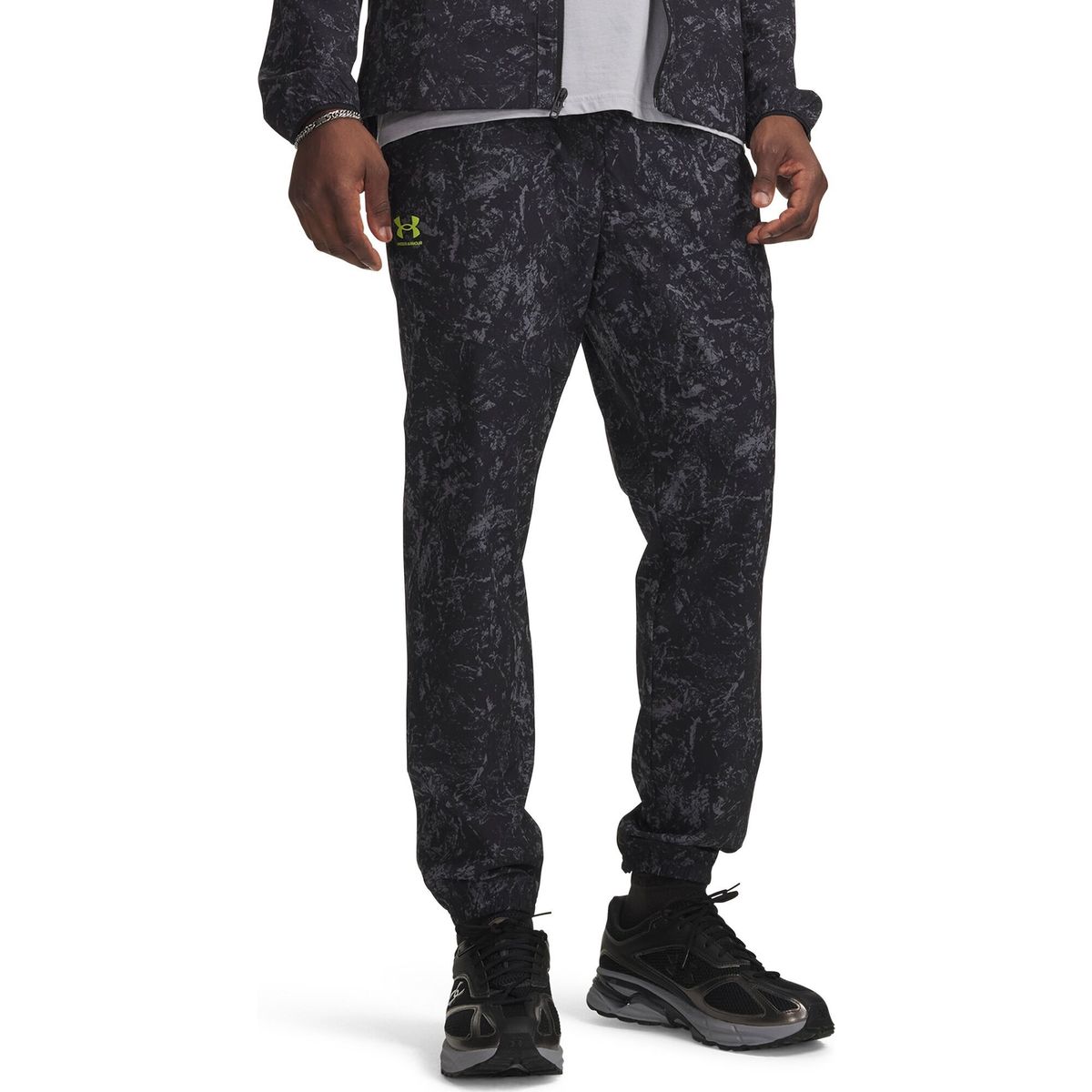 Under Armour Vibe Woven Jogger black green citrine (008) XXL 1386557-008-XXL