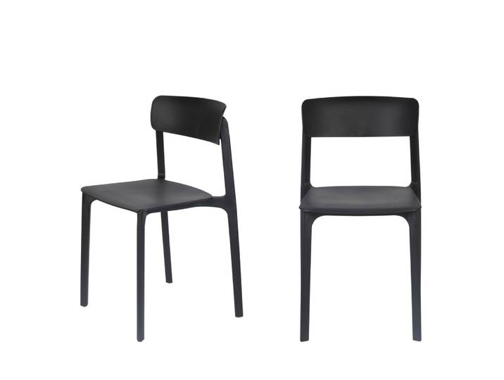4 chaises en résine noir