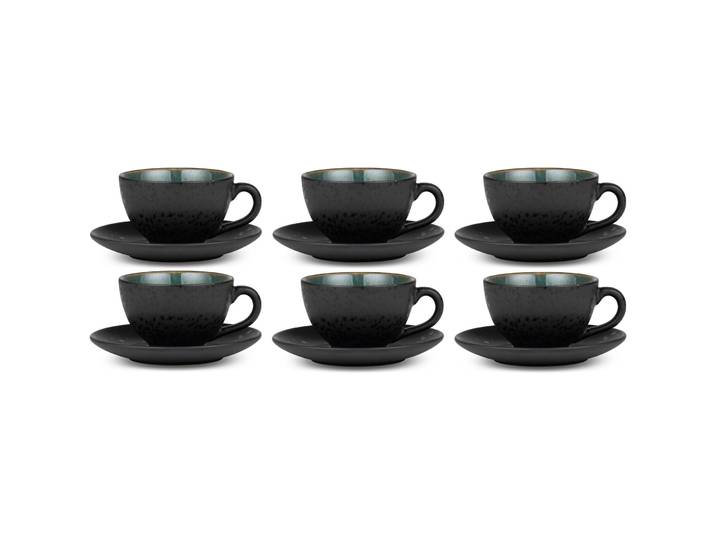 Kaffeetassen-Set BITZ Schwarz Steinzeug H 6 cm 240 l - Kaffeetassen-Set
