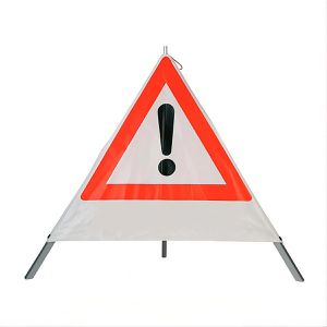 SafetyMarking Faltsignal Gefahrenstelle VZ101, tagesleuchtend, Schenkellänge 90 cm