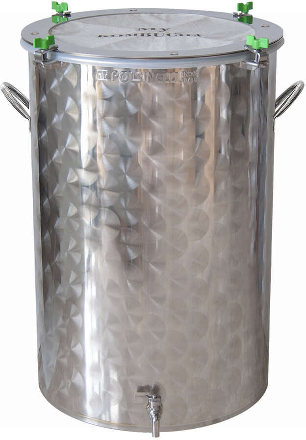 Polsinelli Fermenteur de Kombucha inox 150 L avec poignées