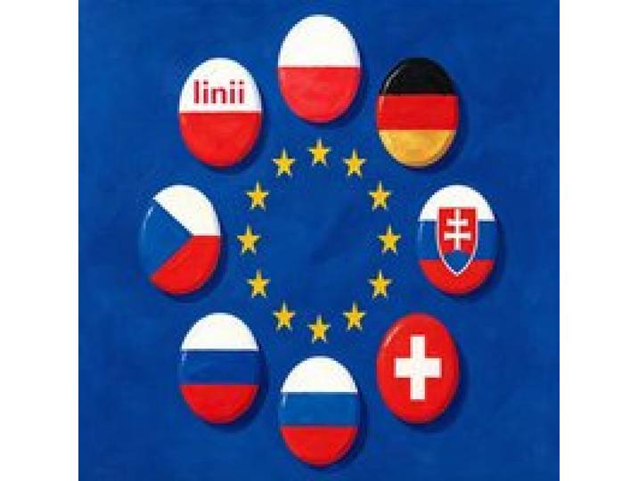 Europa Egygold 4K 7 Lijnen Polen Vlaggen Clines Nederland Duitsland Verenigd Koninkrijk Ierland Slowakije Europa Polska Lijnen Oscams Vlaggen