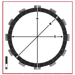 TRW, Motorrad Zubehör, ZF Kupplungsscheiben Honda CB 500 F / X 13-, CBR 500 R 13-, CMX 500 A Rebel 17-