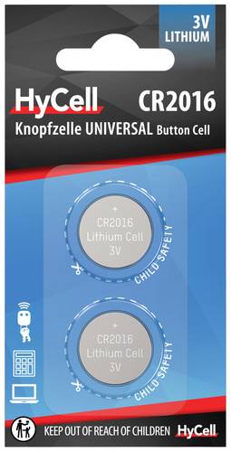 HyCell Knopfzelle CR2016 3V 2 St. 70 mAh Lithium CR 2016